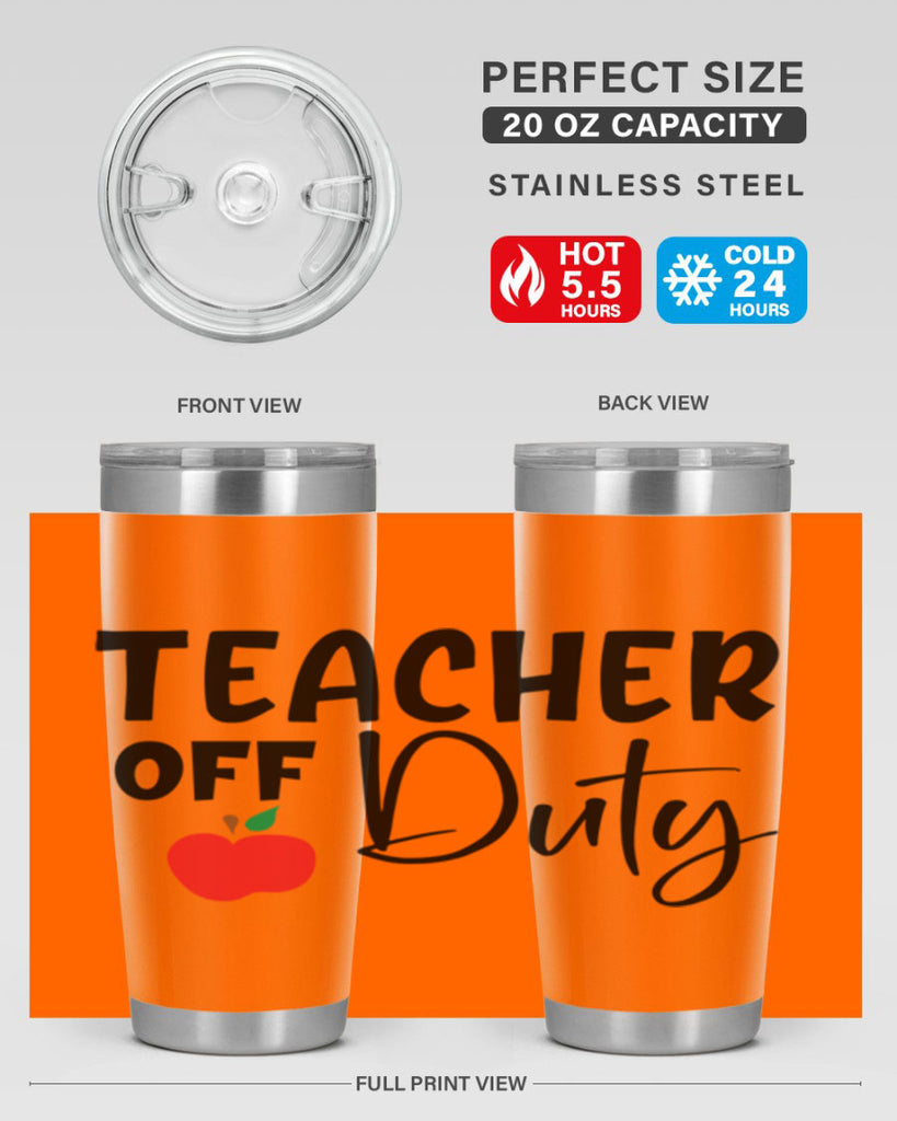 teacher off duty Style 140#- teacher- tumbler