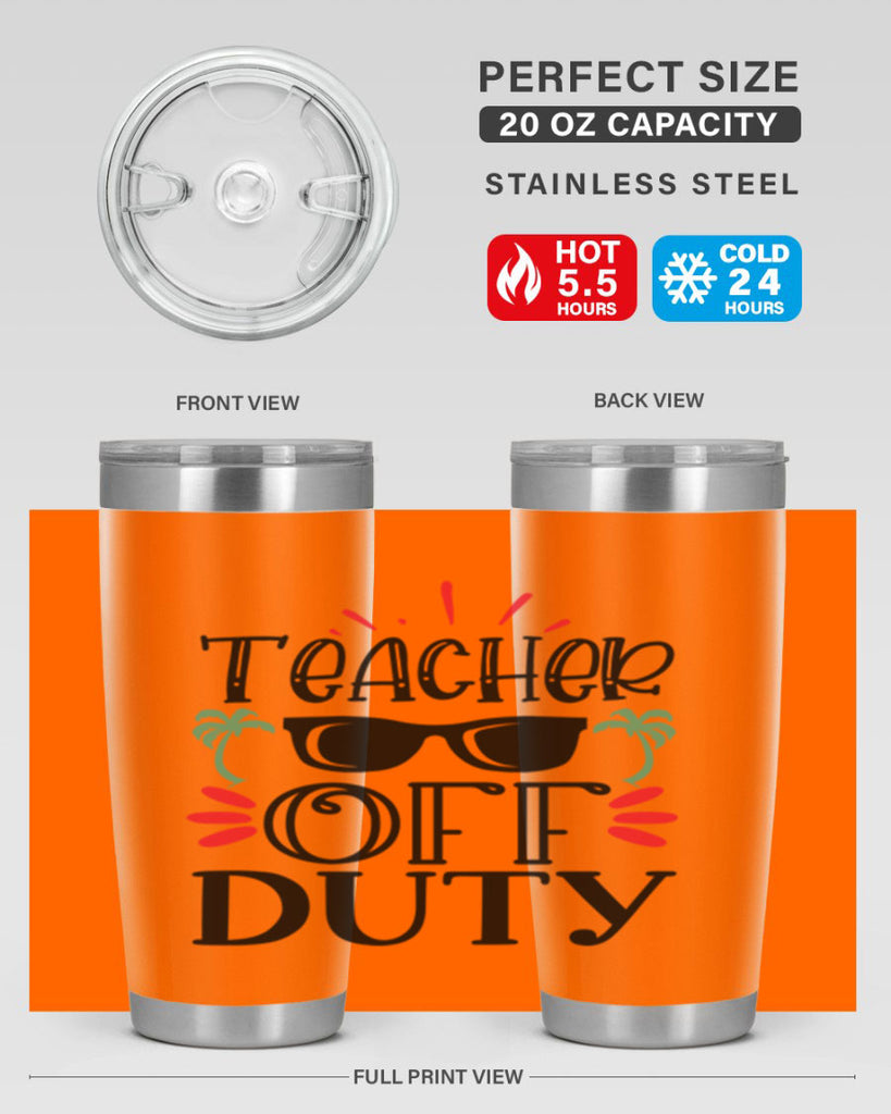teacher off duty Style 142#- teacher- tumbler