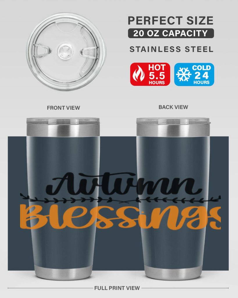 Autumn Blessings 473#- fall- Tumbler