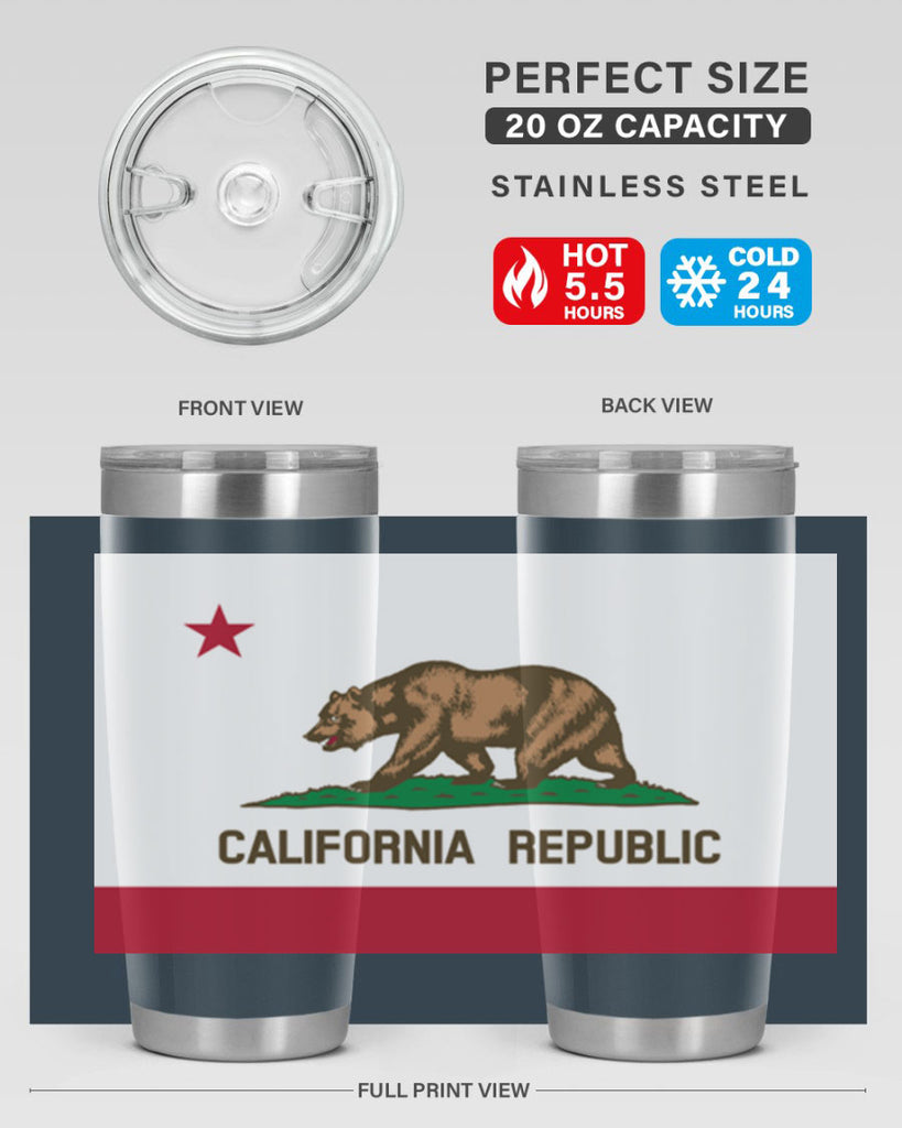 California 47#- Us Flags- Tumbler