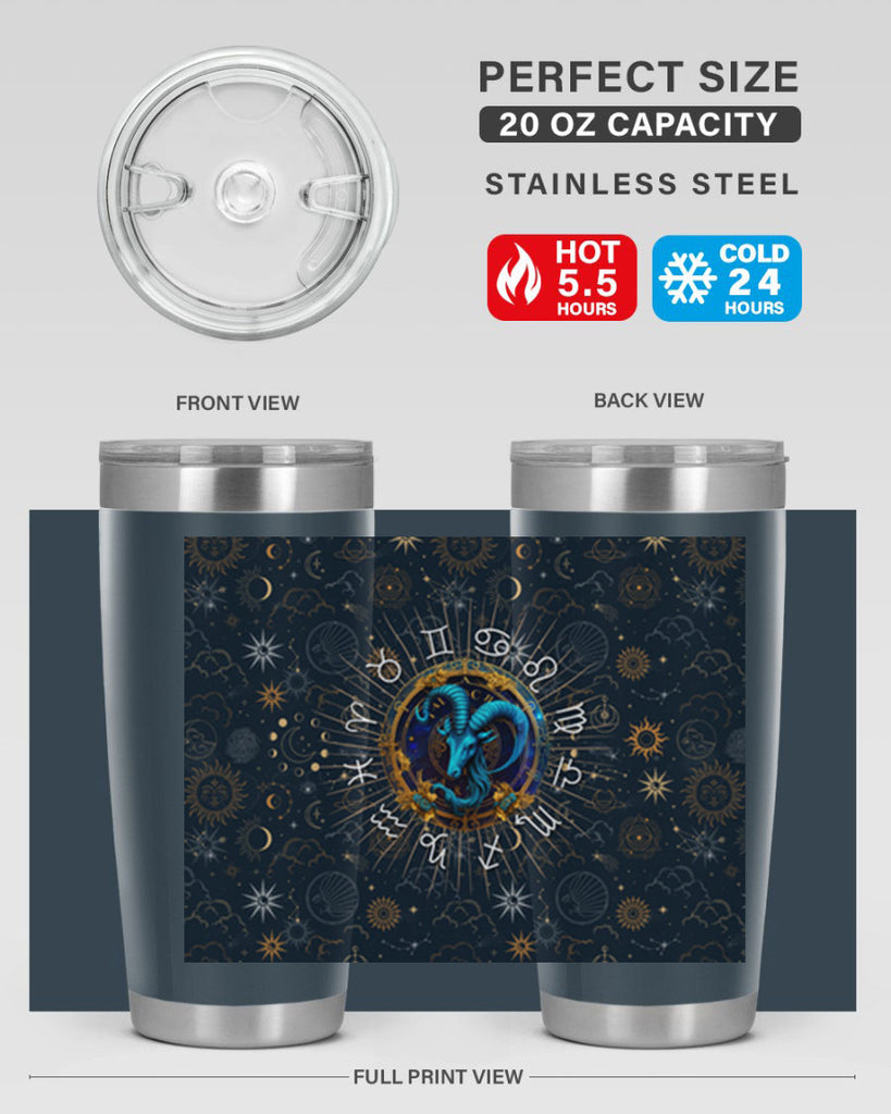 Capricorn Straight 184#- zodiac- Tumbler