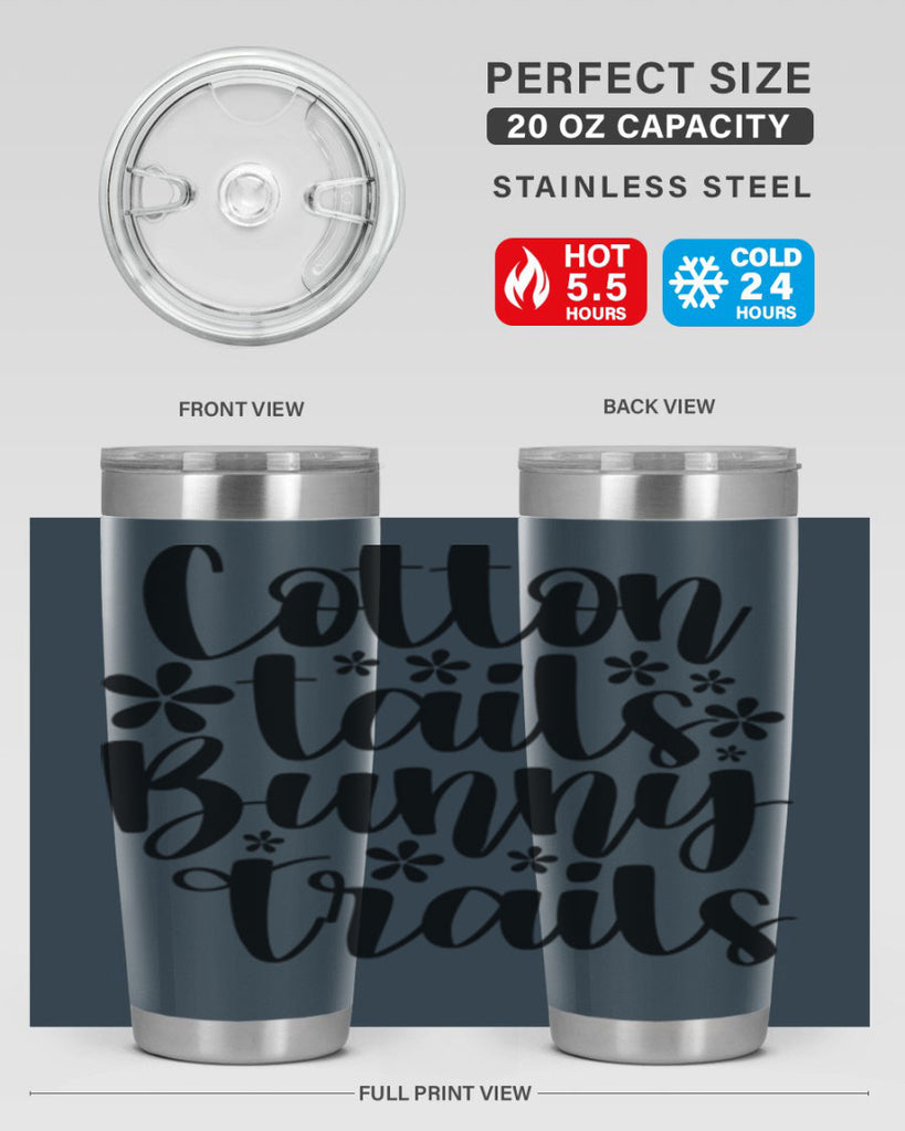 Cotton tails bunny trails  113#- spring- Tumbler