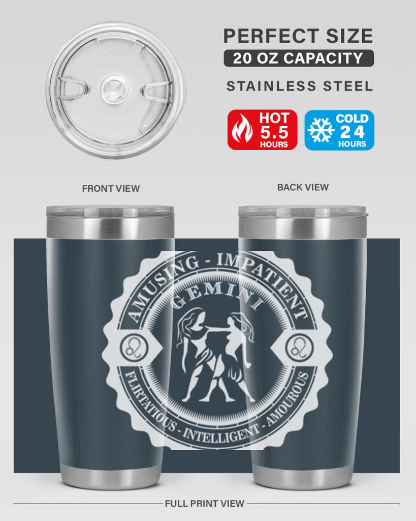 Gemini 12#- zodiac- Tumbler