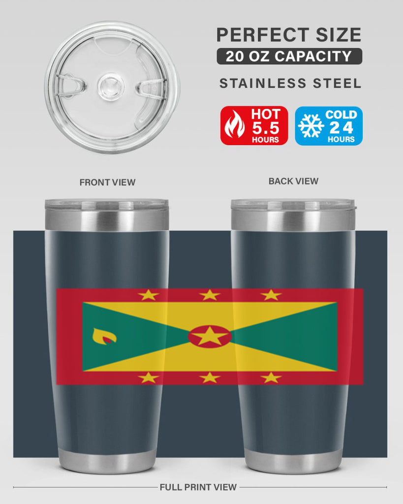 Grenada 130#- world flags- Tumbler