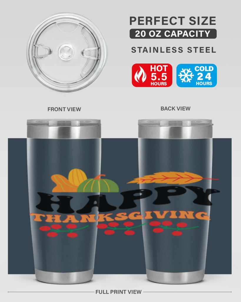 Happy Thanksgiving 251#- fall- Tumbler