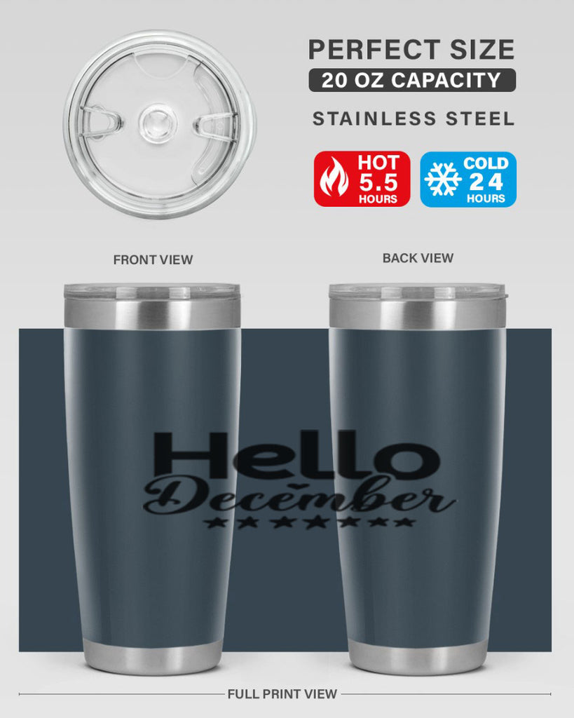 Hello December 156#- winter- Tumbler