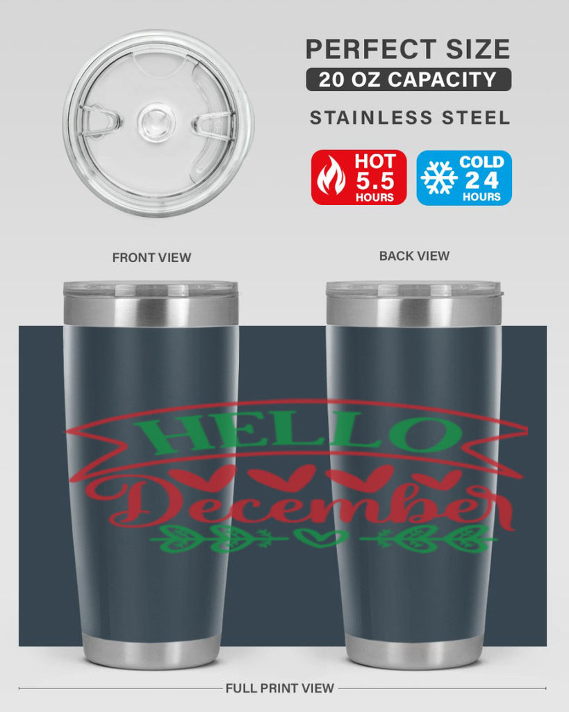Hello December 159#- winter- Tumbler