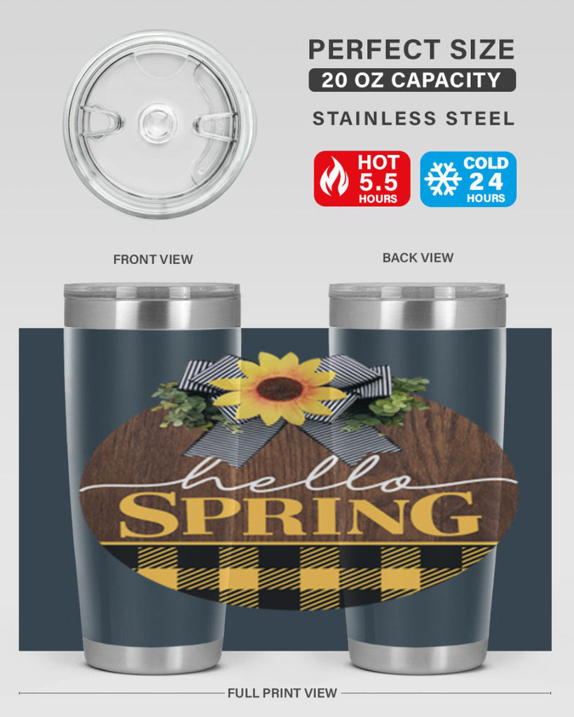 Hello Spring plaid Mockup 204#- spring- Tumbler