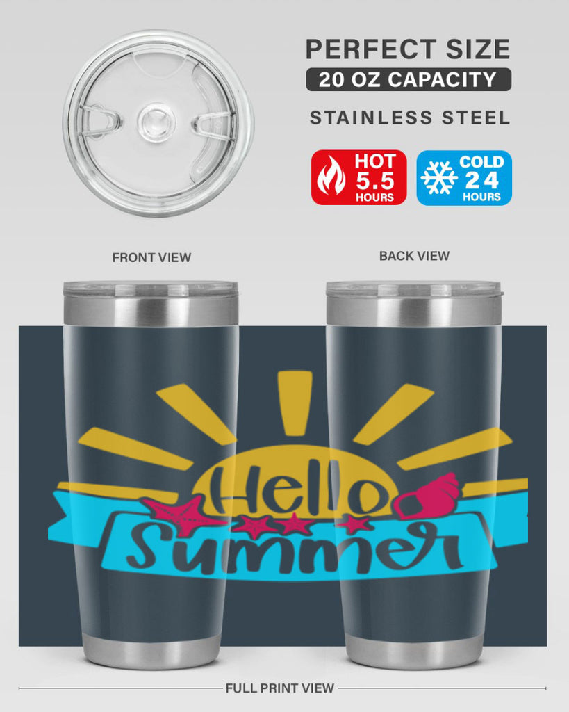 Hello Summer Style 38#- summer- Tumbler