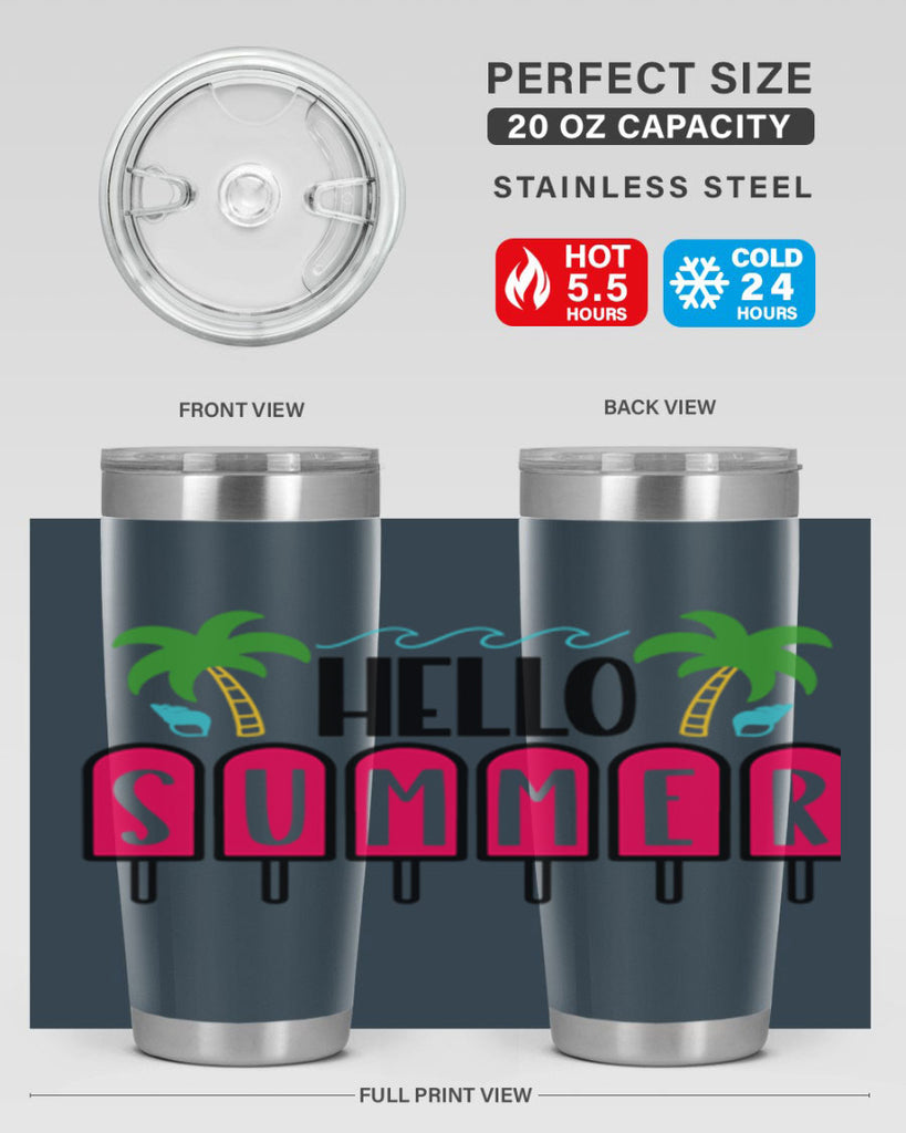 Hello Summer Style 39#- summer- Tumbler