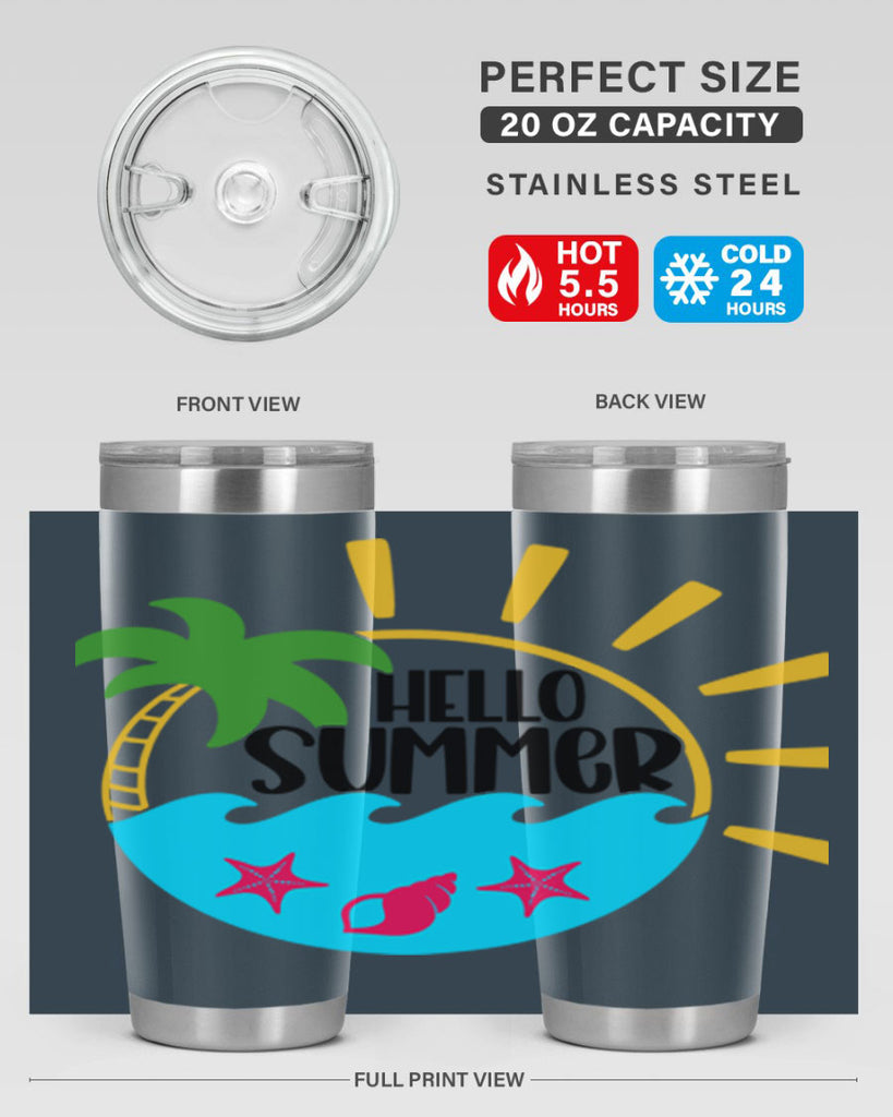 Hello Summer Style 40#- summer- Tumbler