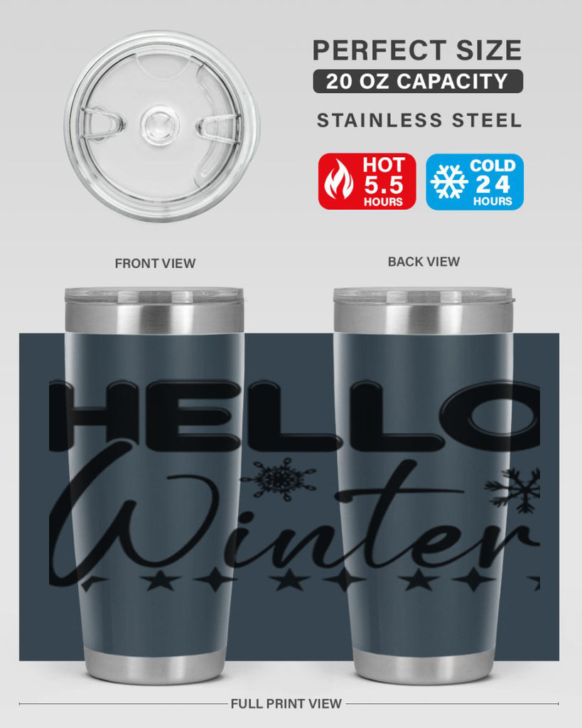 Hello winter 183#- winter- Tumbler