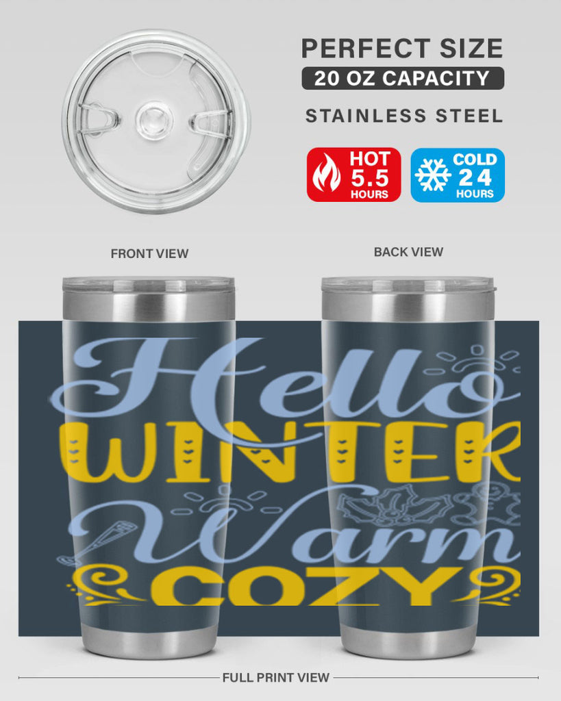 Hello winter warm cozy166#- winter- Tumbler