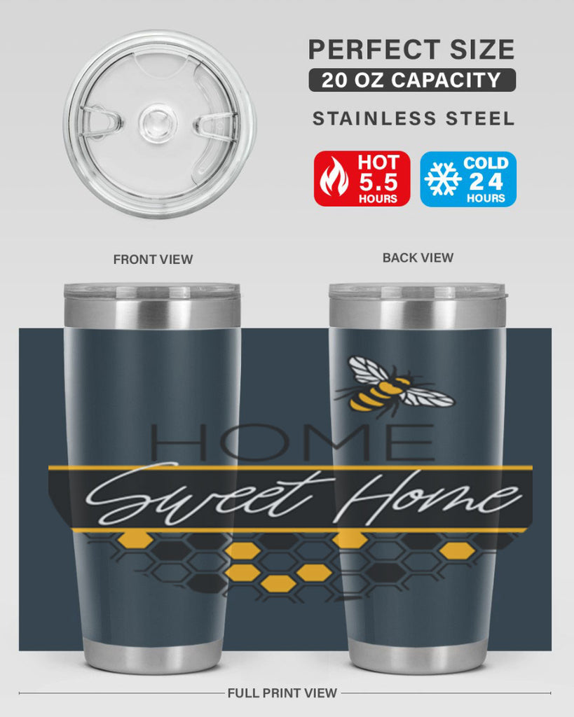 Home Sweet Home Bee and hive pattern243#- spring- Tumbler