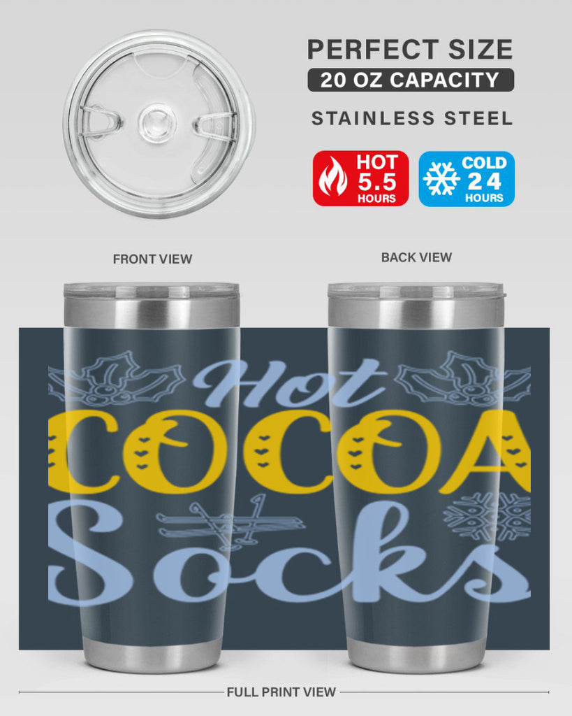 Hot cocoa socks211#- winter- Tumbler