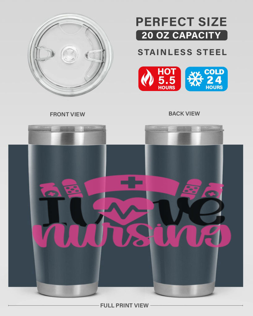 I Love Nursing Style Style 171#- nurse- tumbler