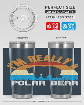 I'm Really A Polar Bear 38#- Bears- Tumbler