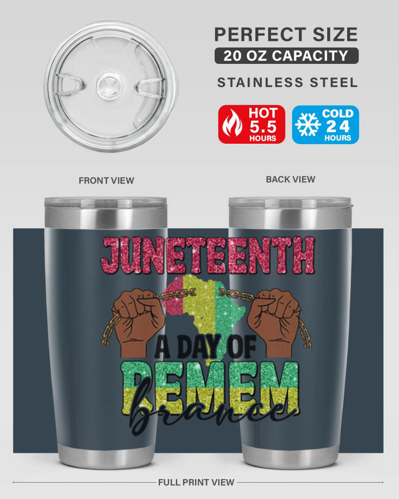 Juneteenth A Day Of Remembrance Png 9#- Juneteenth- tumbler