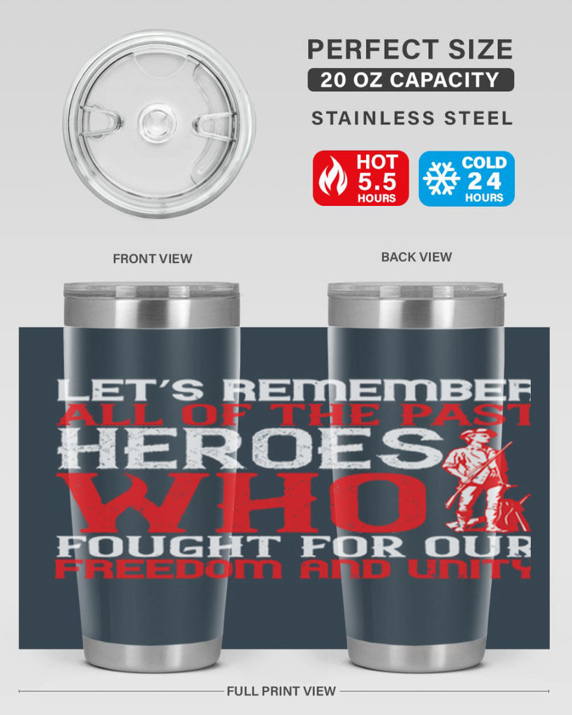 Let’s remember all of the past heroes who fought for our freedom and unity Style 127#- Fourt Of July- Tumbler