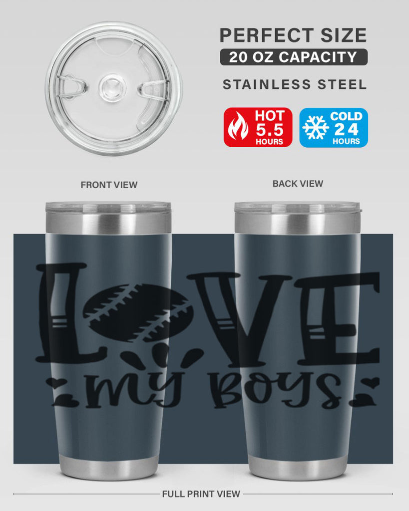 Love My Boys 2053#- baseball- Tumbler