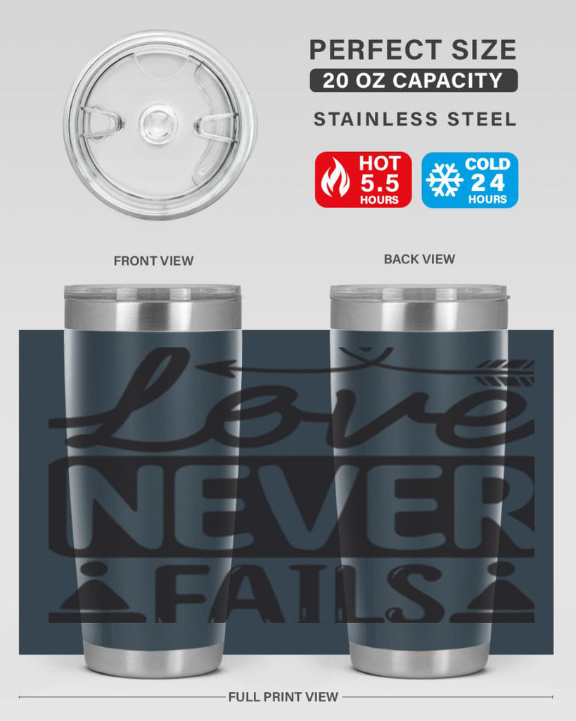 Love never fails 317#- winter- Tumbler