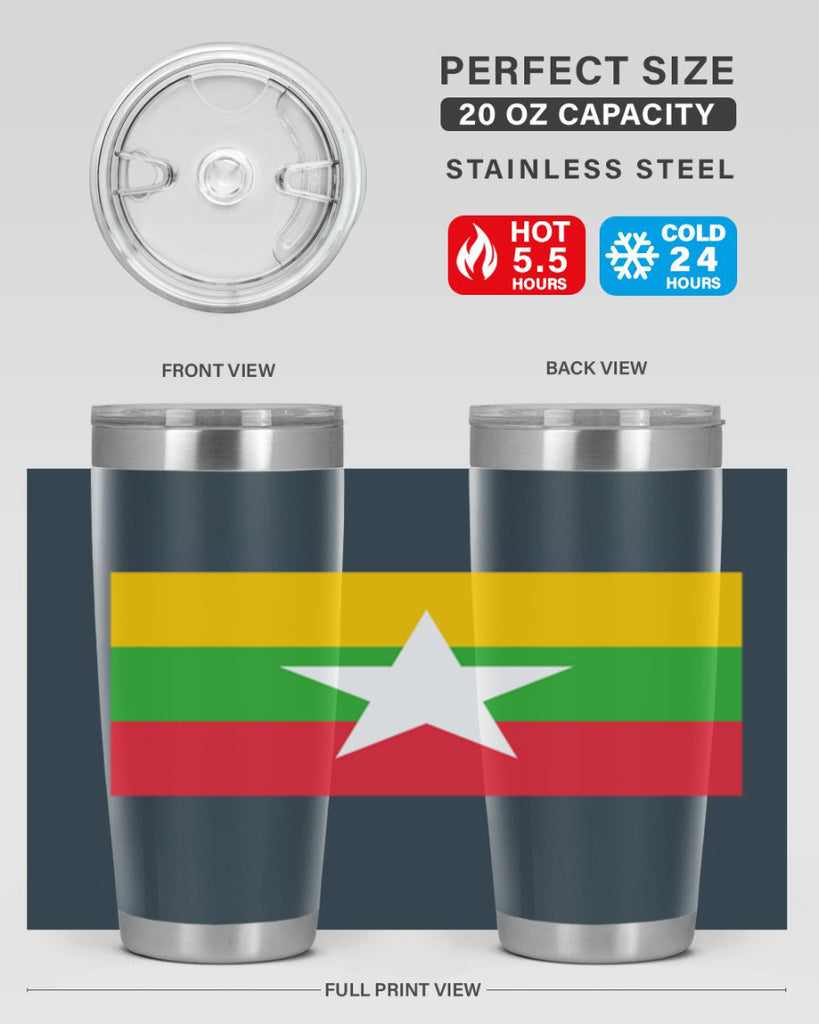 Myanmar 79#- world flags- Tumbler
