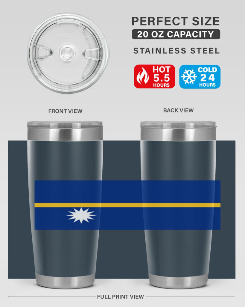 Nauru 77#- world flags- Tumbler