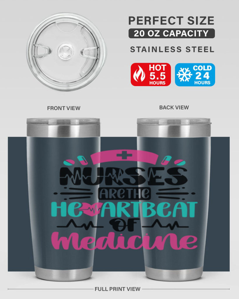 Nurses Are The Heartbeat Style Style 90#- nurse- tumbler