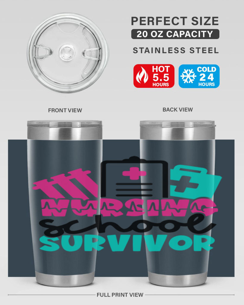 Nursing School Survivor Style Style 62#- nurse- tumbler