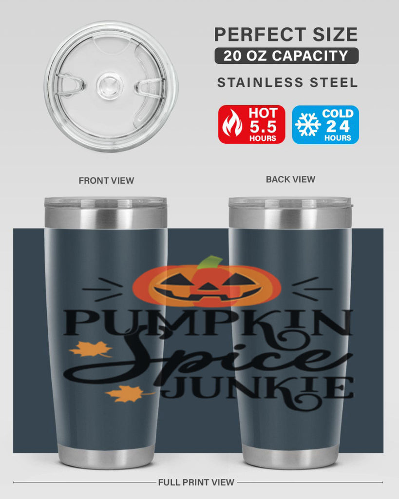 Pumpkinspicejunkie 568#- fall- Tumbler