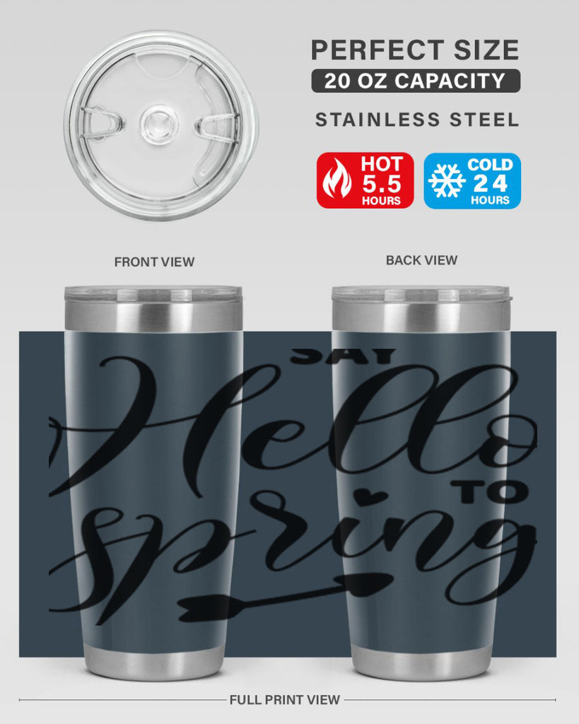 Say Hello to Spring402#- spring- Tumbler