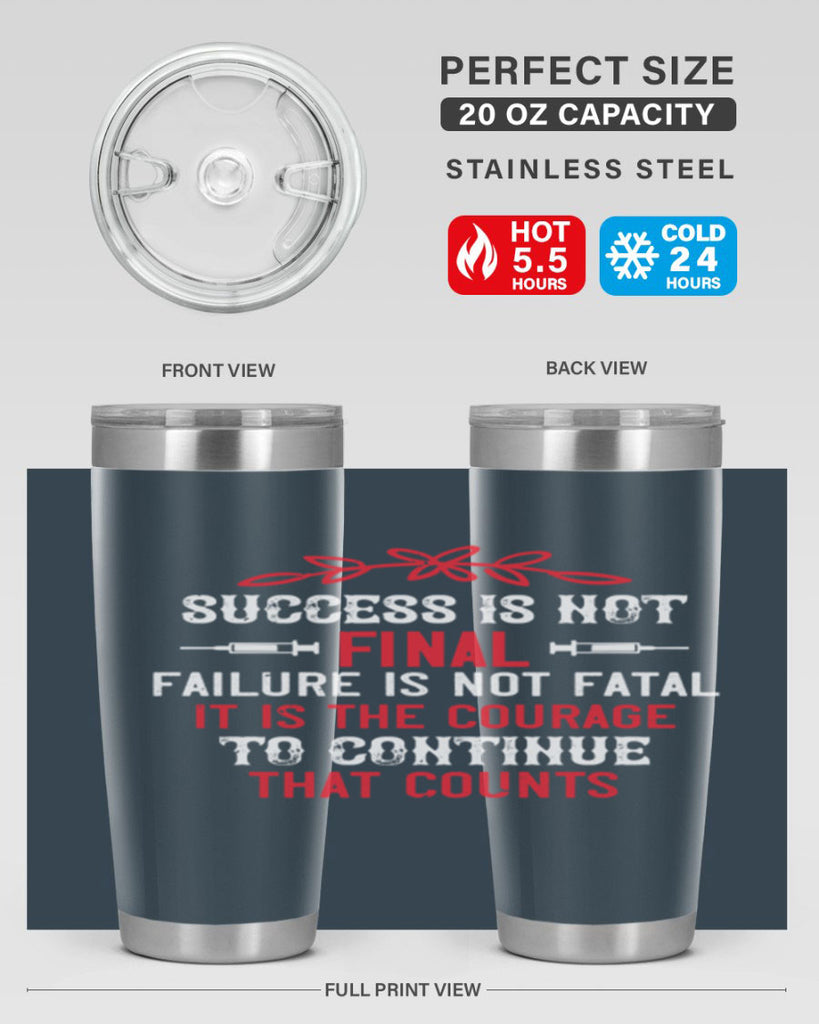 Success is not final Failure is not fatal Style 266#- nurse- tumbler