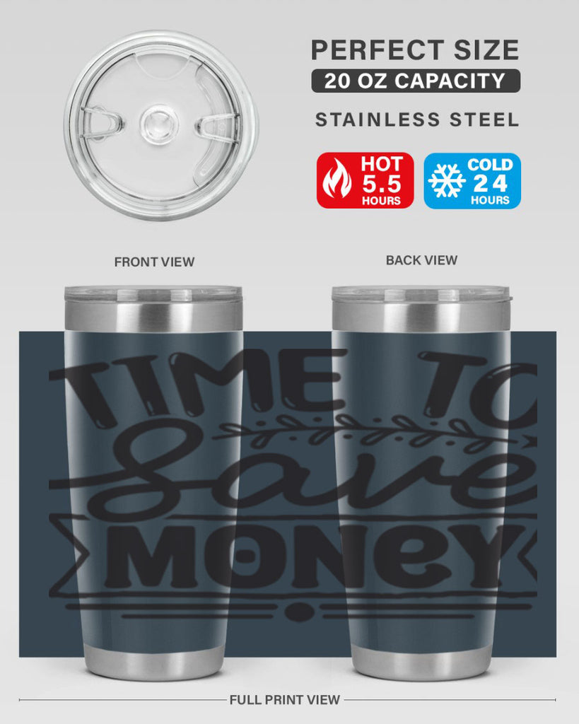 Time to save money 414#- winter- Tumbler