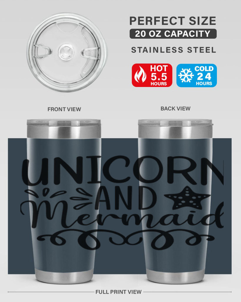 Unicorn And Mermaid 658#- mermaid- Tumbler