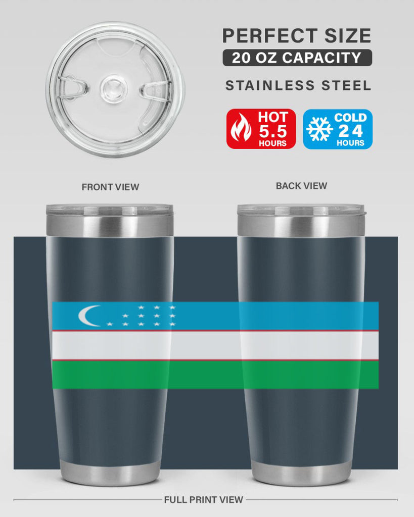 Uzbekistan 8#- world flags- Tumbler
