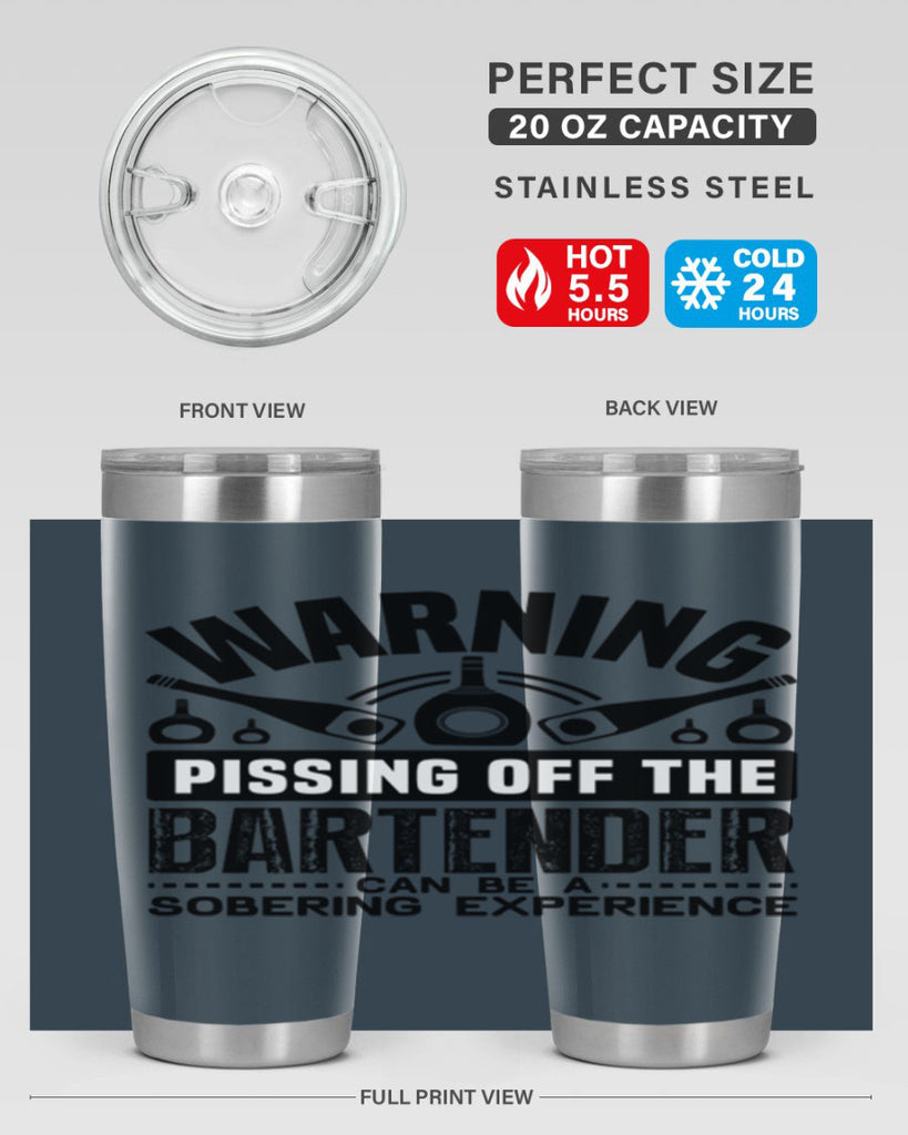 Warning Style 10#- bartender- tumbler