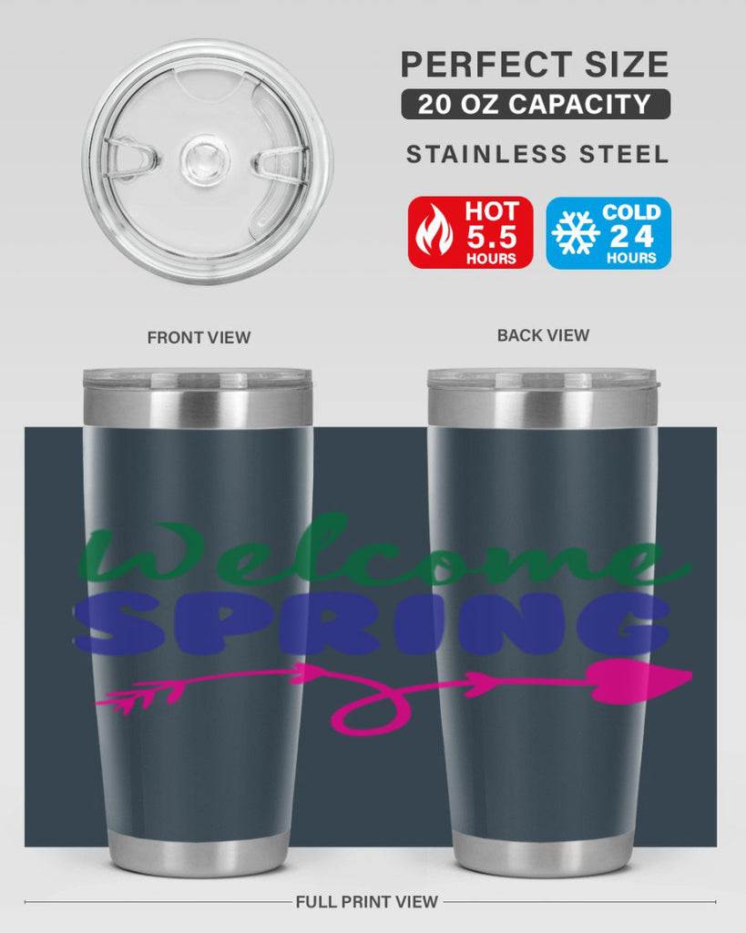 Welcome Spring 581#- spring- Tumbler