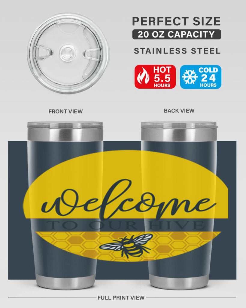 Welcome to our Hive complete yellow590#- spring- Tumbler