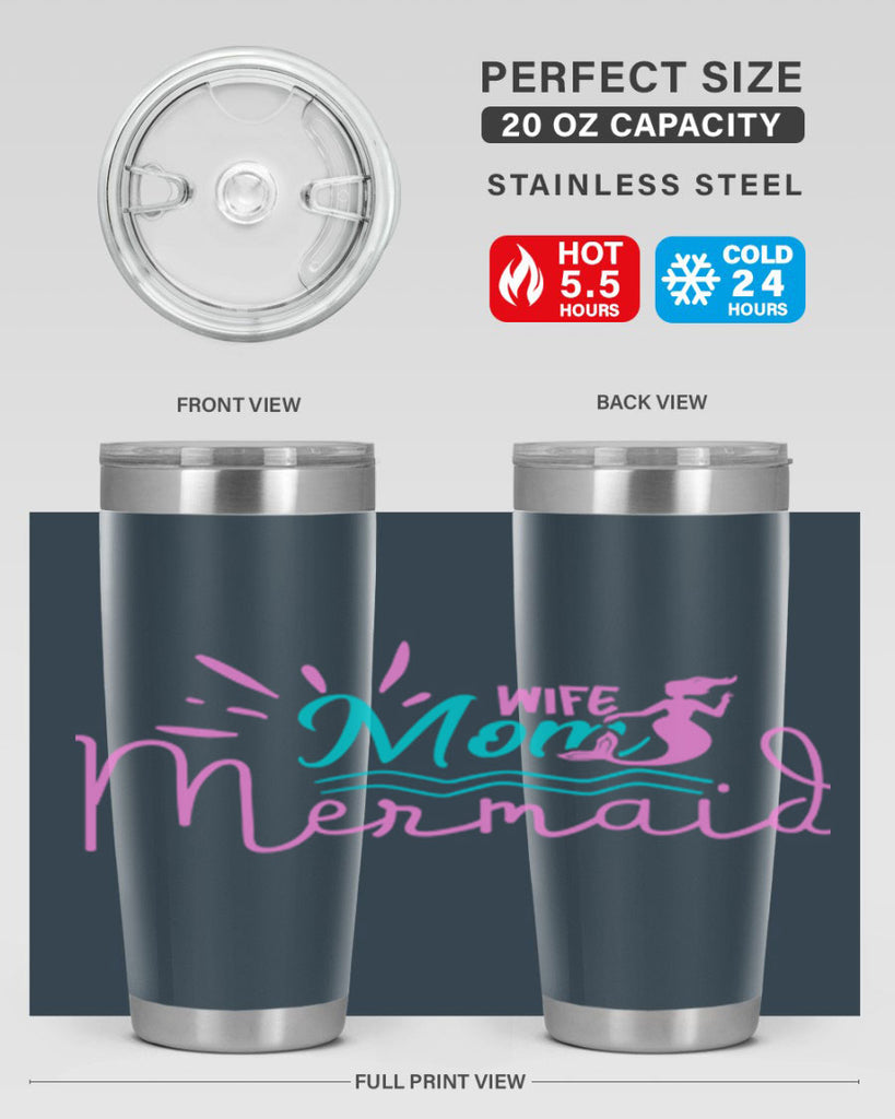 Wife Mom Mermaid 672#- mermaid- Tumbler