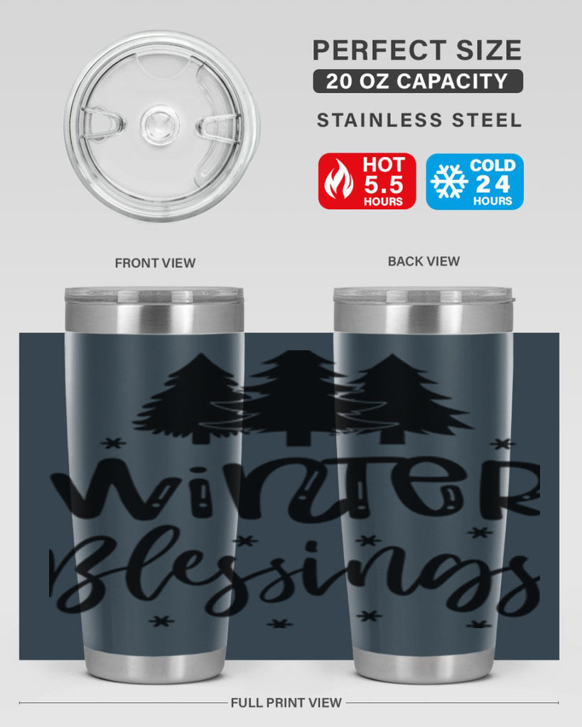 Winter Blessings 489#- winter- Tumbler