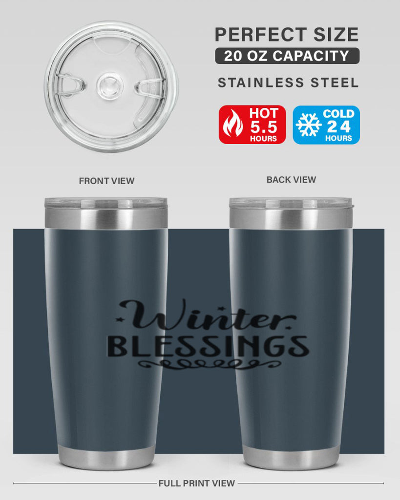 Winter Blessings 490#- winter- Tumbler