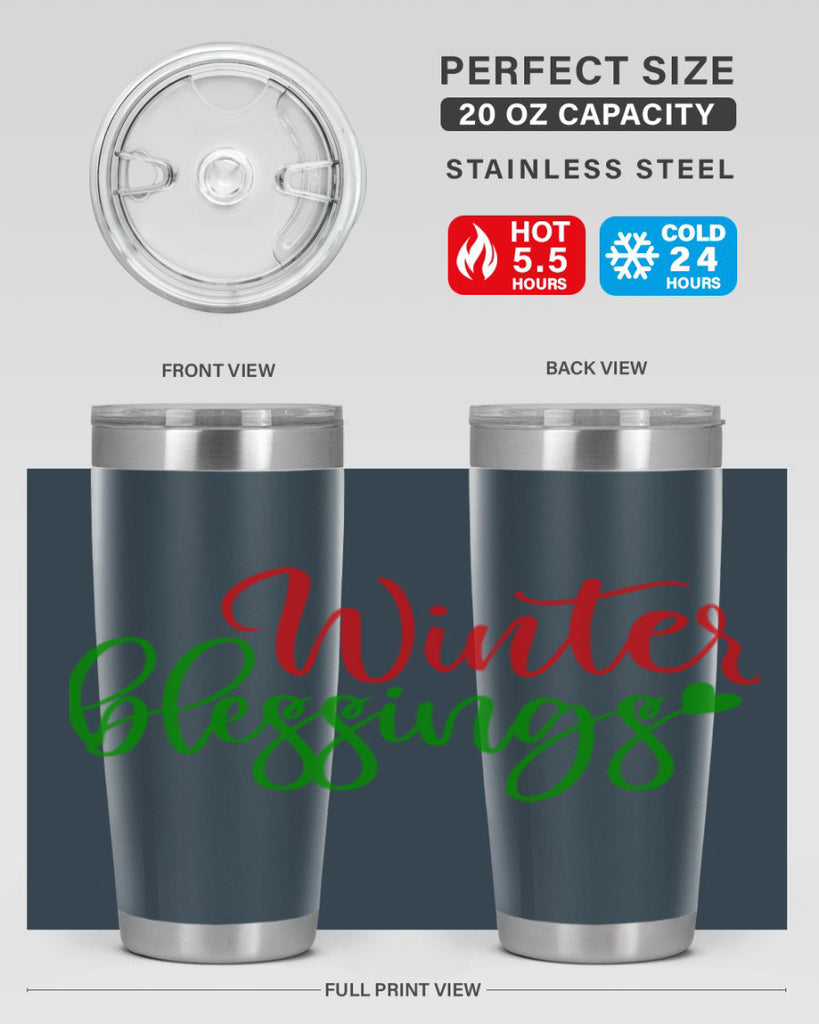 Winter Blessings 492#- winter- Tumbler