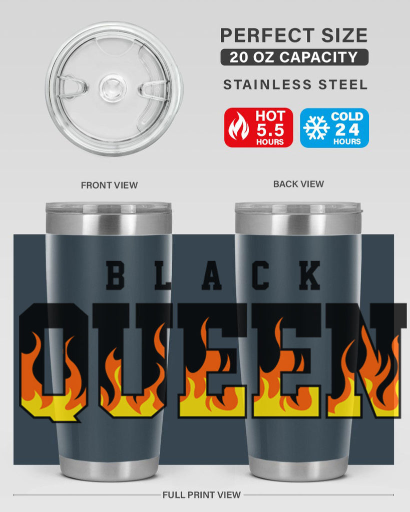 black queen flames 220#- black words phrases- Cotton Tank