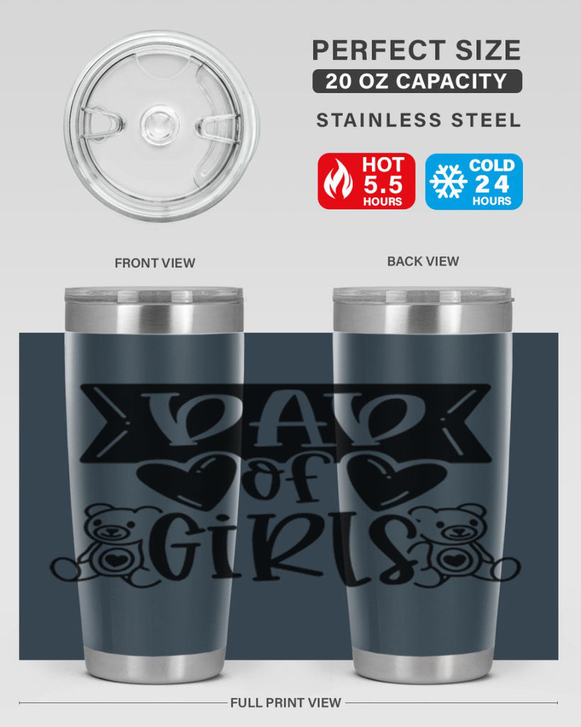 dad of girls 60#- fathers day- Tumbler