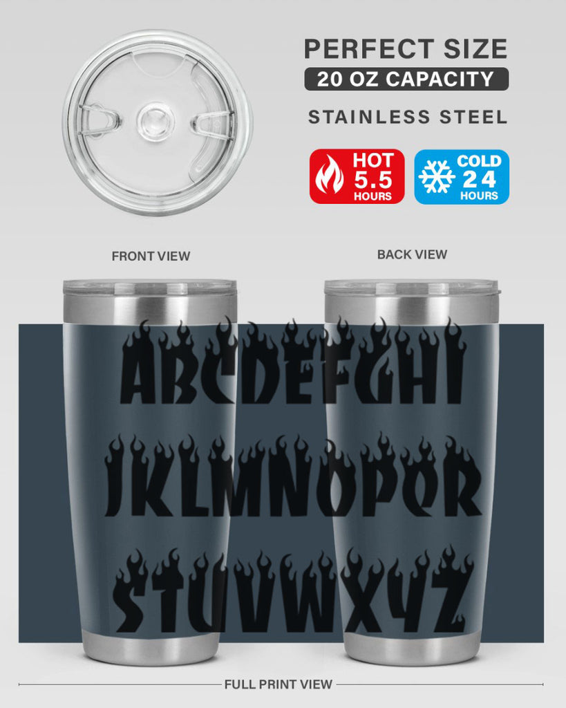 flame font 153#- black words phrases- Cotton Tank