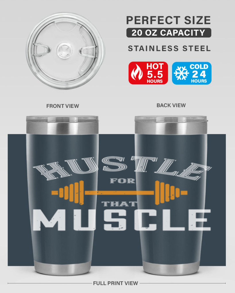 hustel for that muscle 92#- gym- Tumbler