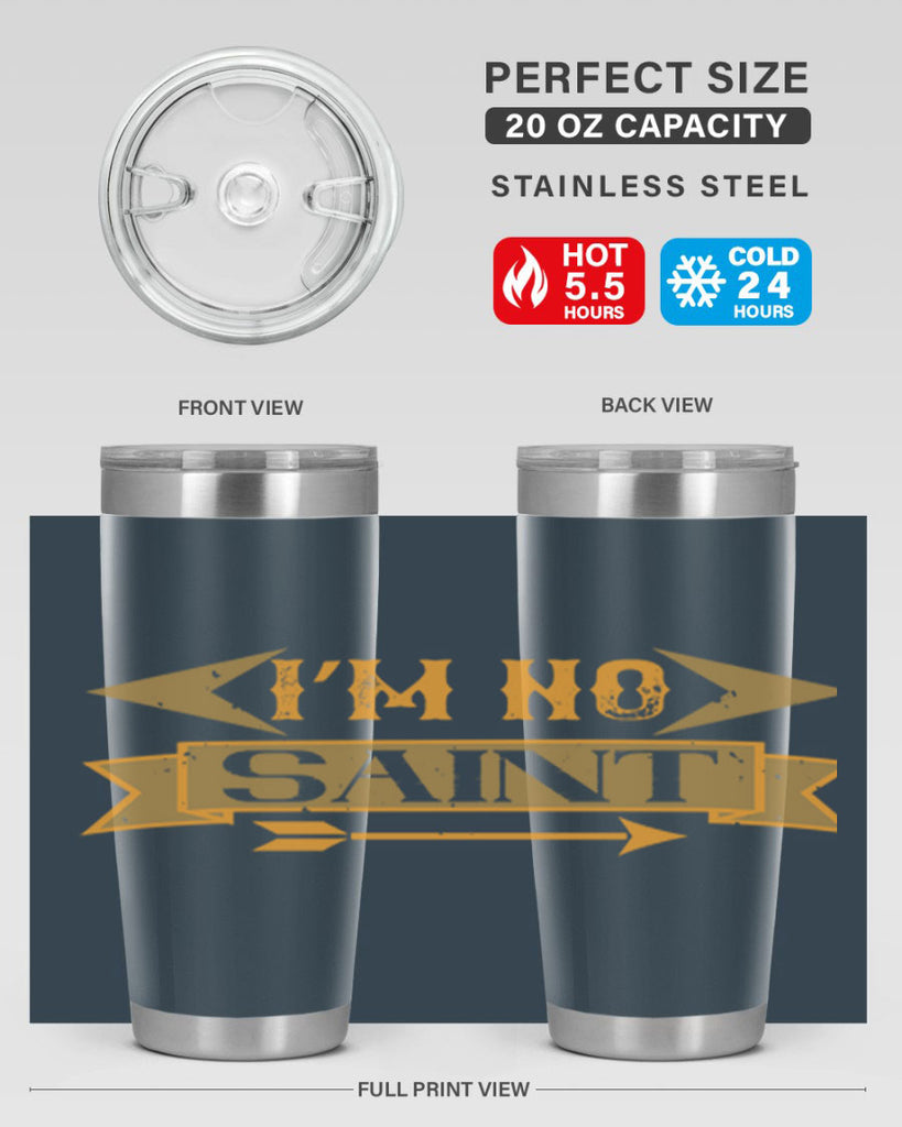 i’m no saint 59#- mardi gras- Tumbler