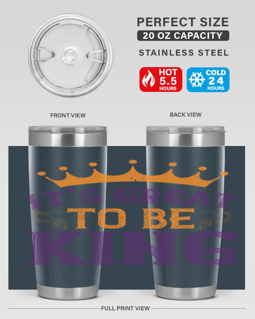 it’s great to be king 61#- mardi gras- Tumbler