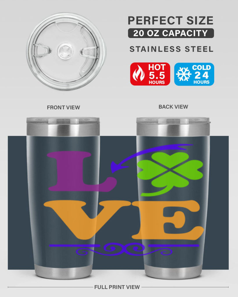 love 18#- mardi gras- Tumbler