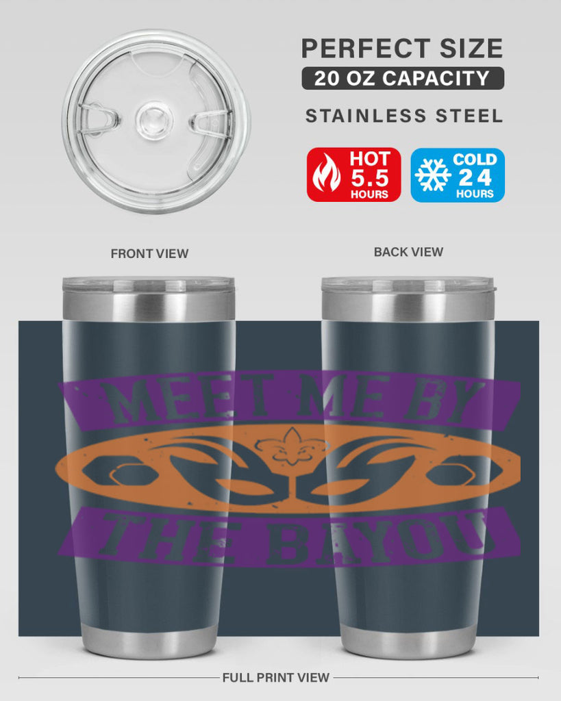 meet me by the bayou 45#- mardi gras- Tumbler